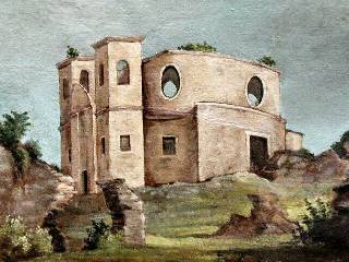 (Ruina kostela kolem roku 1820)